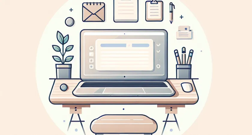 Un ordinateur portable sur un bureau