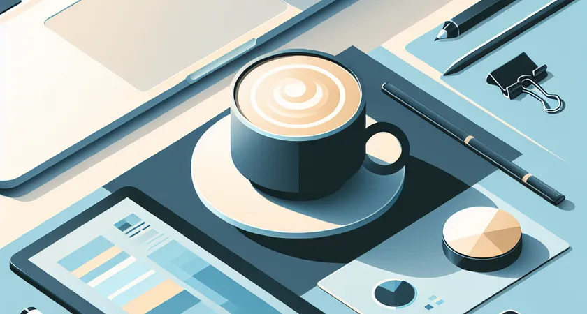 Un café sur un bureau