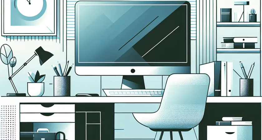 Un bureau moderne avec un ordinateur