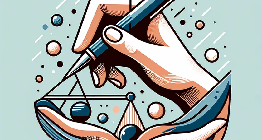 Une main tenant un stylo