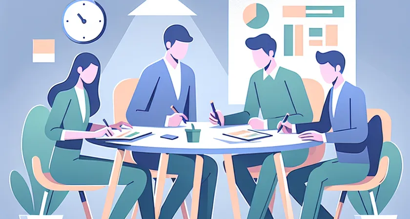 Une équipe travaillant autour d’une table