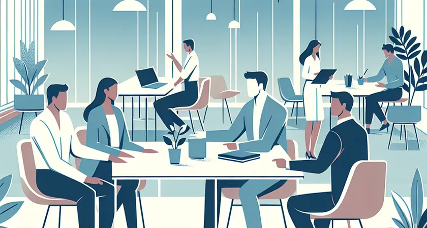 Des personnes en réunion dans un espace de coworking