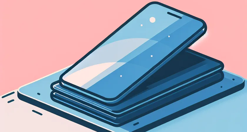 Un smartphone sur une table