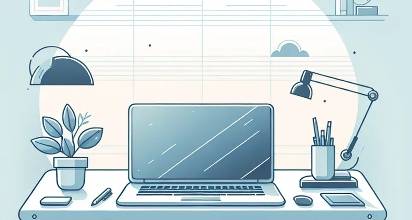 Un ordinateur portable sur un bureau