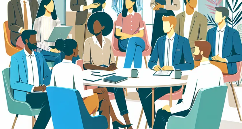 Des personnes en réunion dans un espace de coworking