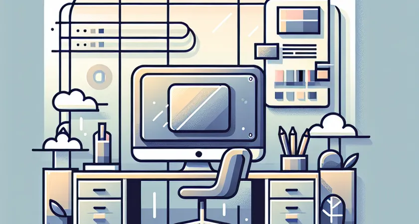 Un bureau moderne avec un ordinateur