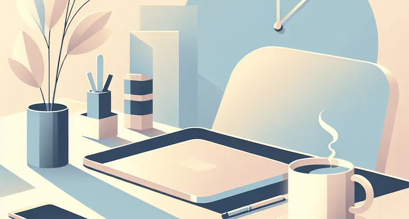 Un café sur un bureau