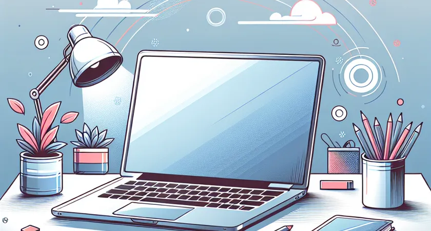 Un ordinateur portable sur un bureau