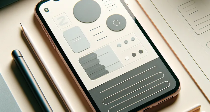 Un smartphone sur une table