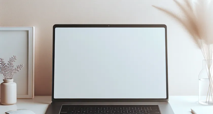 Un ordinateur portable sur un bureau