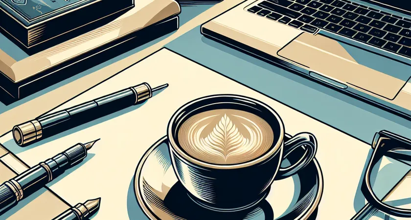 Un café sur un bureau