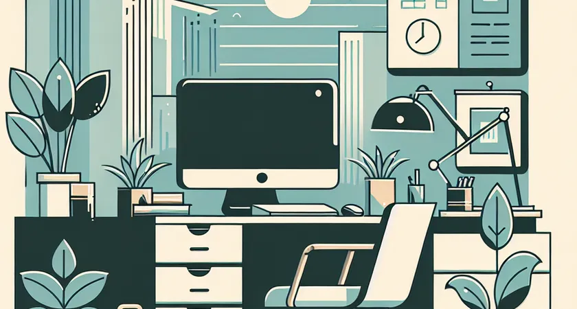 Un bureau moderne avec un ordinateur