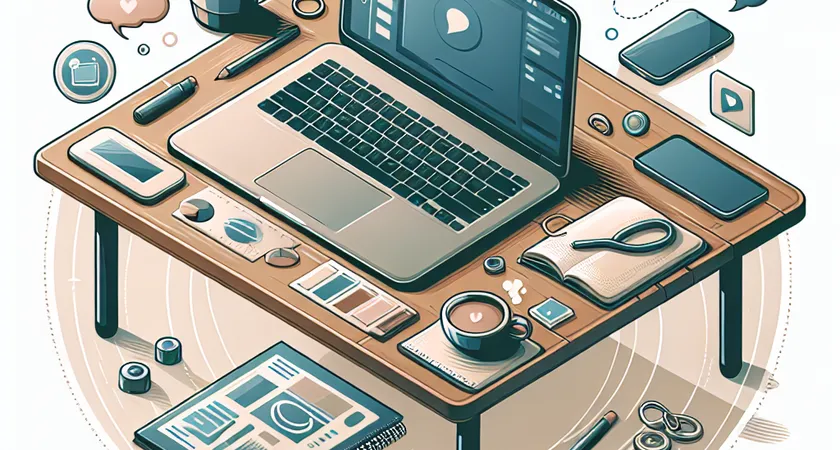 Un ordinateur portable sur un bureau