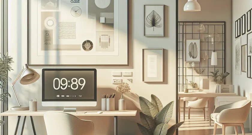Un bureau moderne avec un ordinateur