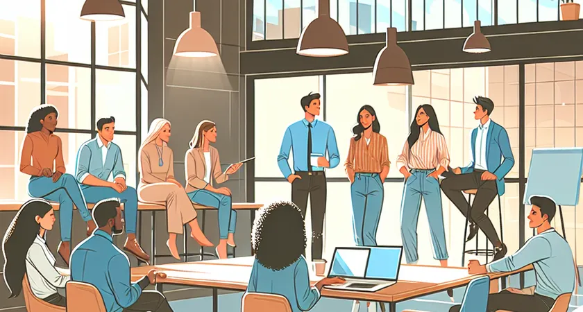 Des personnes en réunion dans un espace de coworking