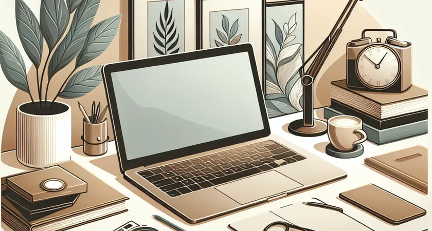Un ordinateur portable sur un bureau
