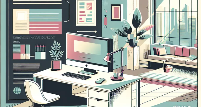 Un bureau moderne avec un ordinateur