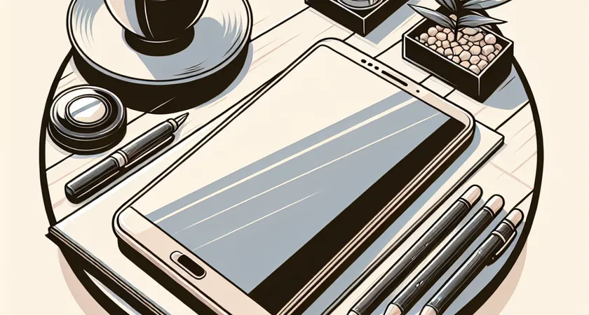 Un smartphone sur une table
