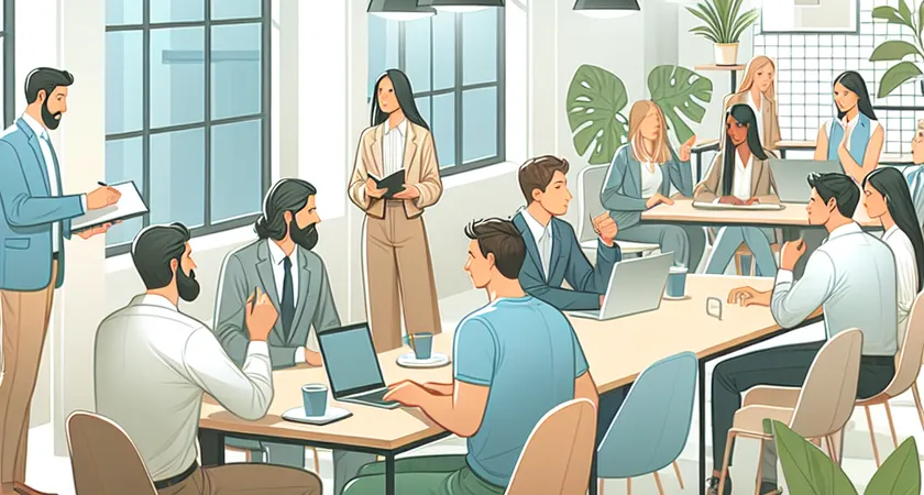 Des personnes en réunion dans un espace de coworking