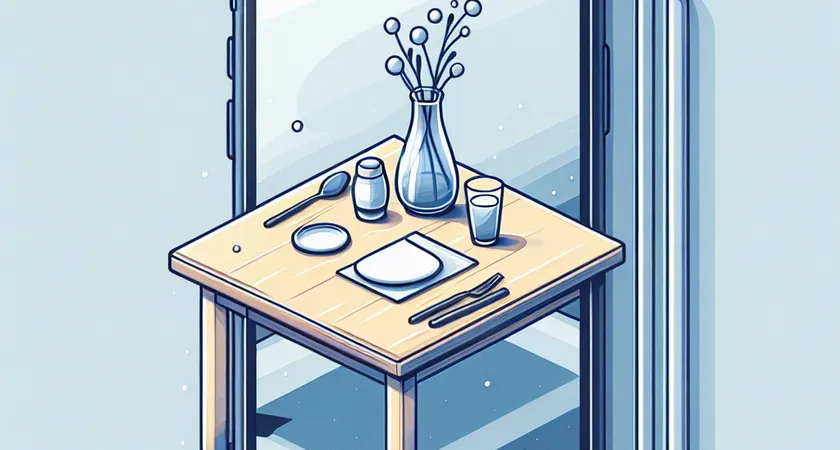 Un smartphone sur une table
