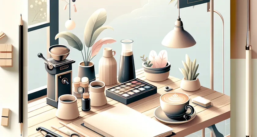 Un café sur un bureau