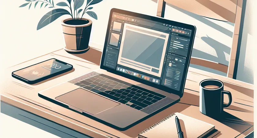Un ordinateur portable sur un bureau