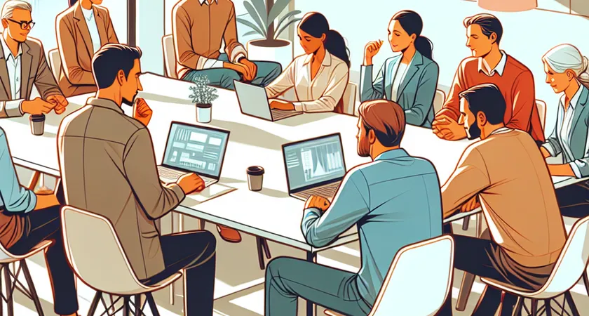 Des personnes en réunion dans un espace de coworking