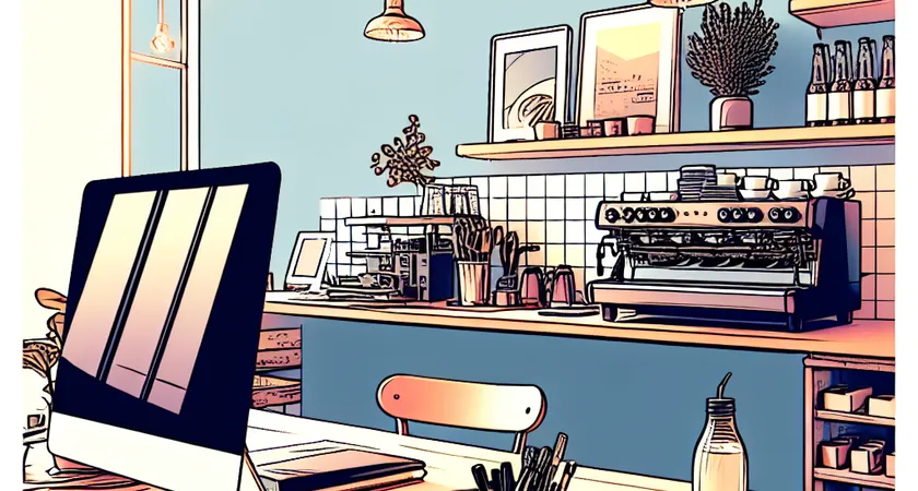 Un café sur un bureau
