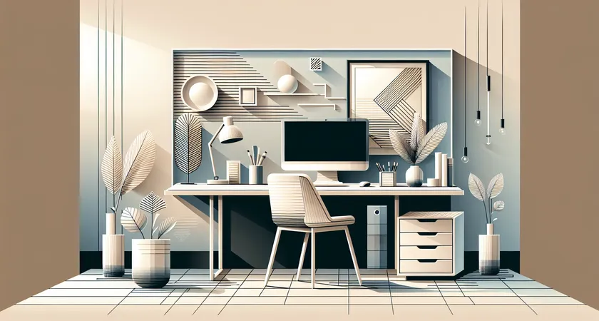 Un bureau moderne avec un ordinateur