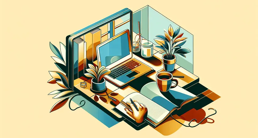 Un ordinateur portable sur un bureau