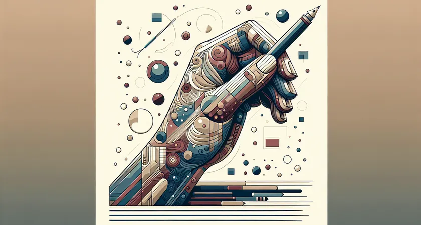 Une main tenant un stylo