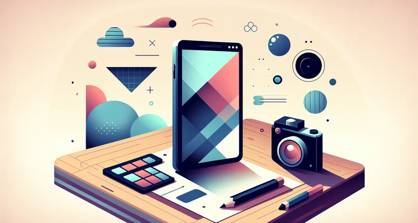 Un smartphone sur une table