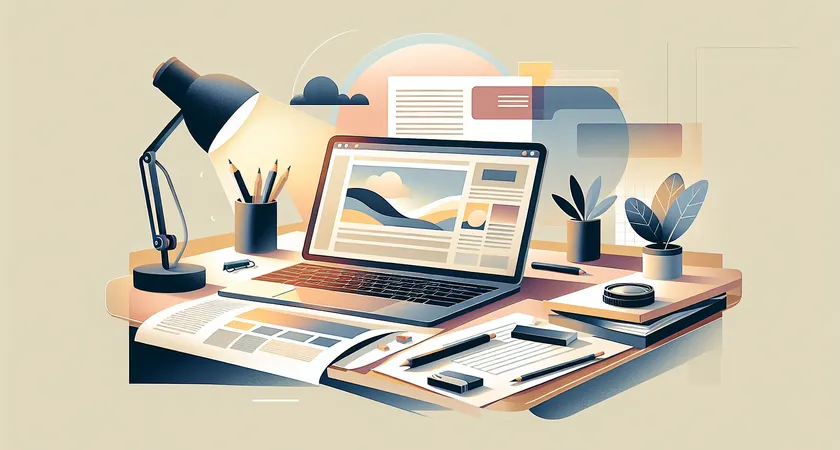 Un ordinateur portable sur un bureau