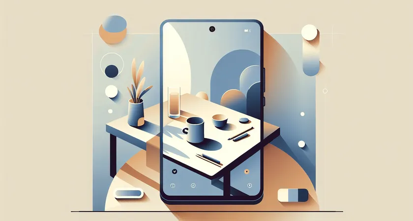 Un smartphone sur une table