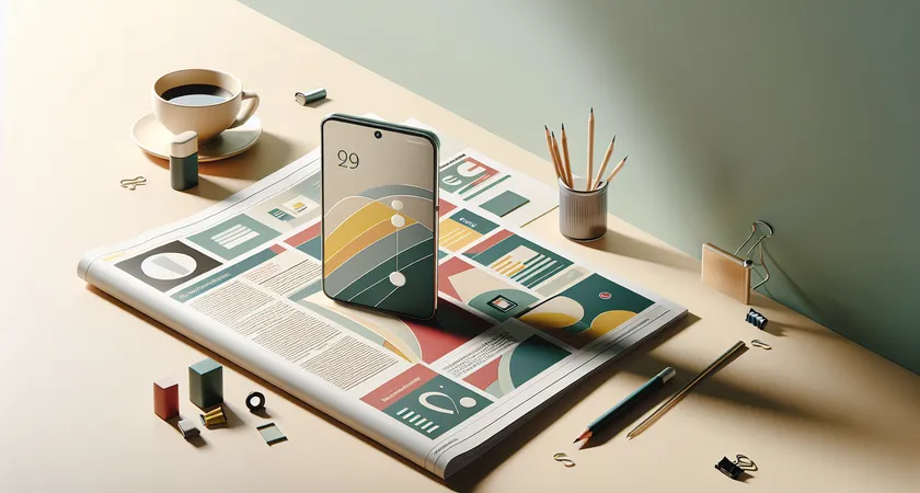 Un smartphone sur une table