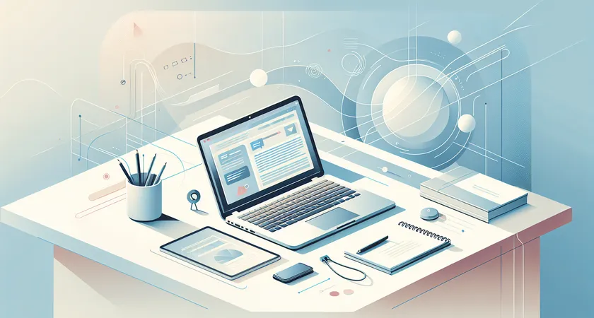 Un ordinateur portable sur un bureau