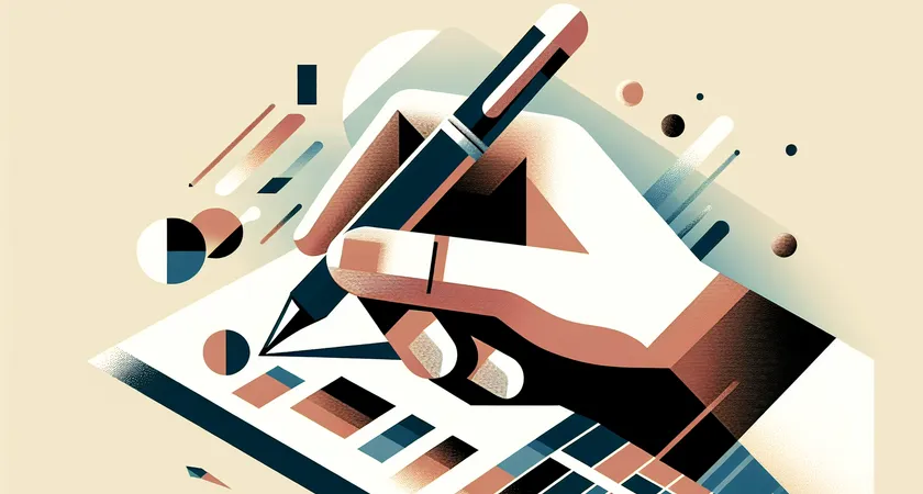 Une main tenant un stylo