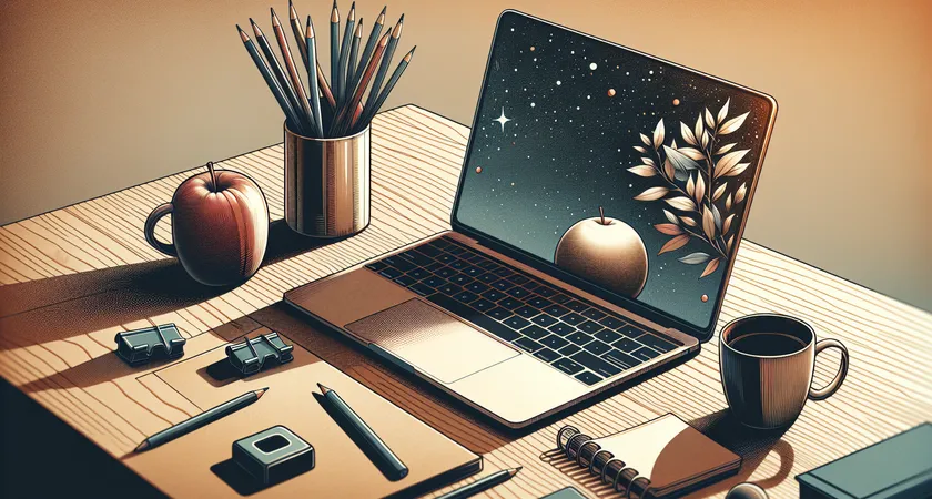 Un ordinateur portable sur un bureau