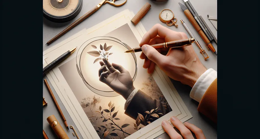 Une main tenant un stylo