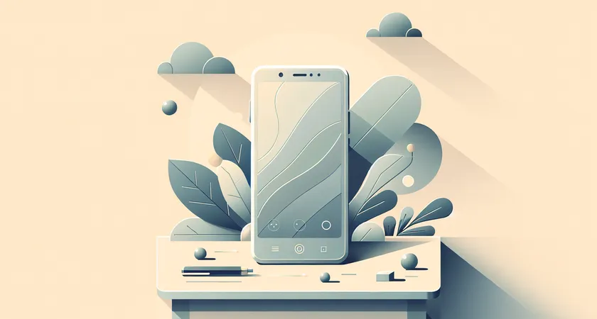 A smartphone on a table