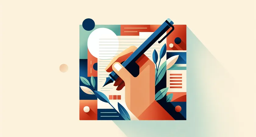 A hand holding a pen