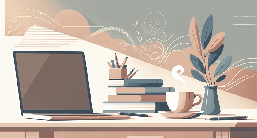 A coffee cup on a desk