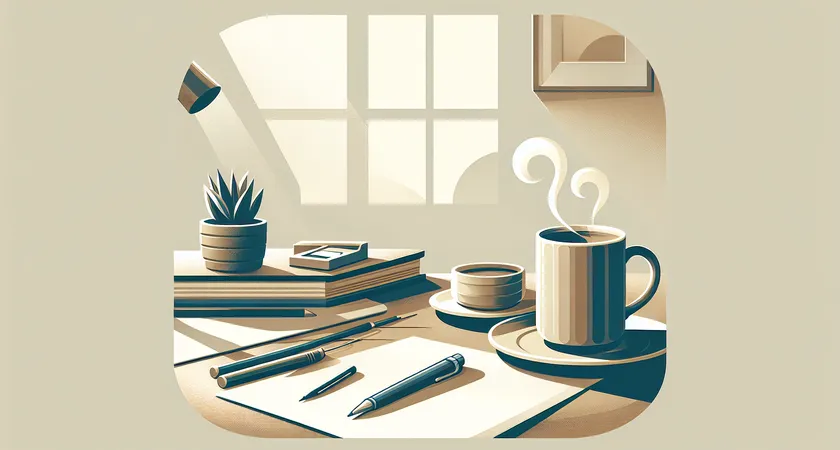 Un café sur un bureau