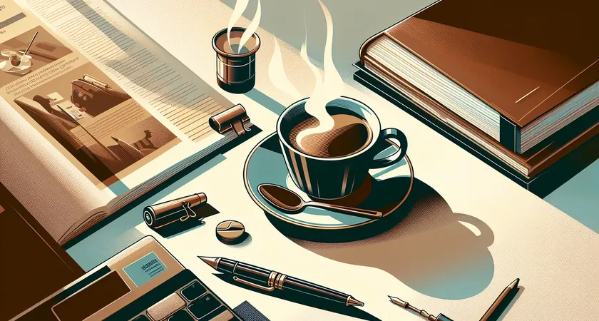 Un café sur un bureau