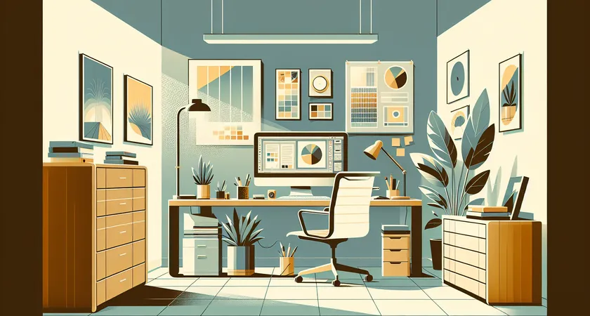 Un bureau moderne avec un ordinateur