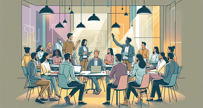 Des personnes en réunion dans un espace de coworking