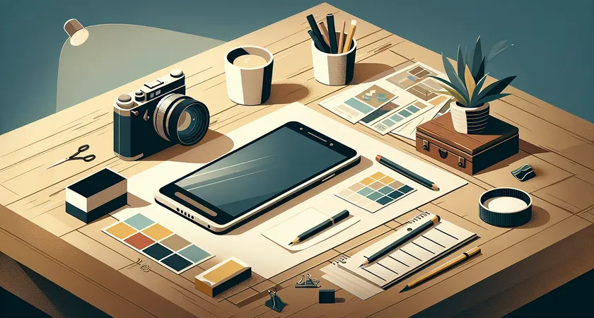 Un smartphone sur une table