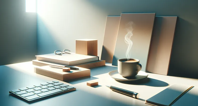 Un café sur un bureau