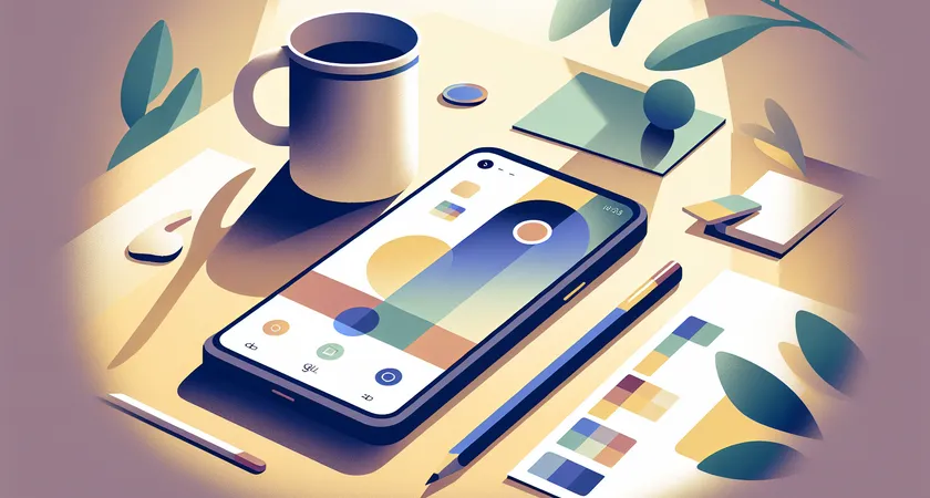Un smartphone sur une table