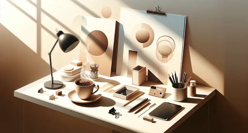 Un café sur un bureau